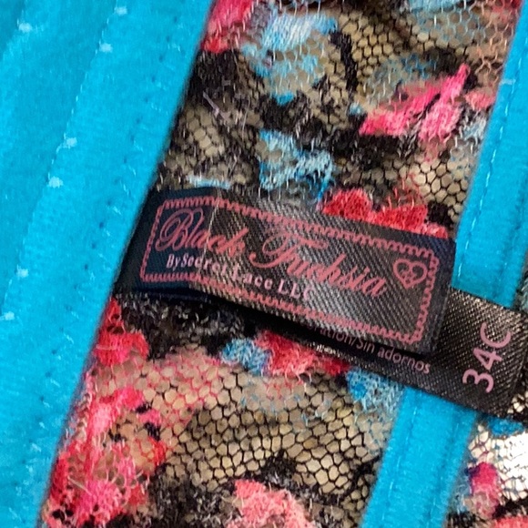 Black fuchsia set 34c and under wear sz small ❤️ - Picture 6 of 6